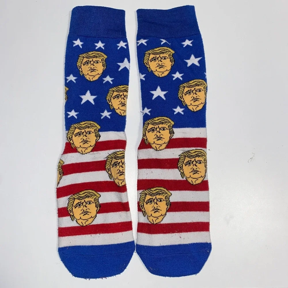 Donald Trump Socks Mens OSFM‎ Red White Blue Patriotic MAGA USA